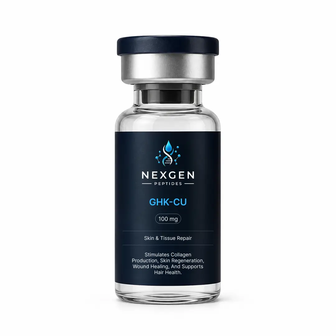 GHK-CU peptide research vial for skin and tissue repair research - Nexgen Peptide
